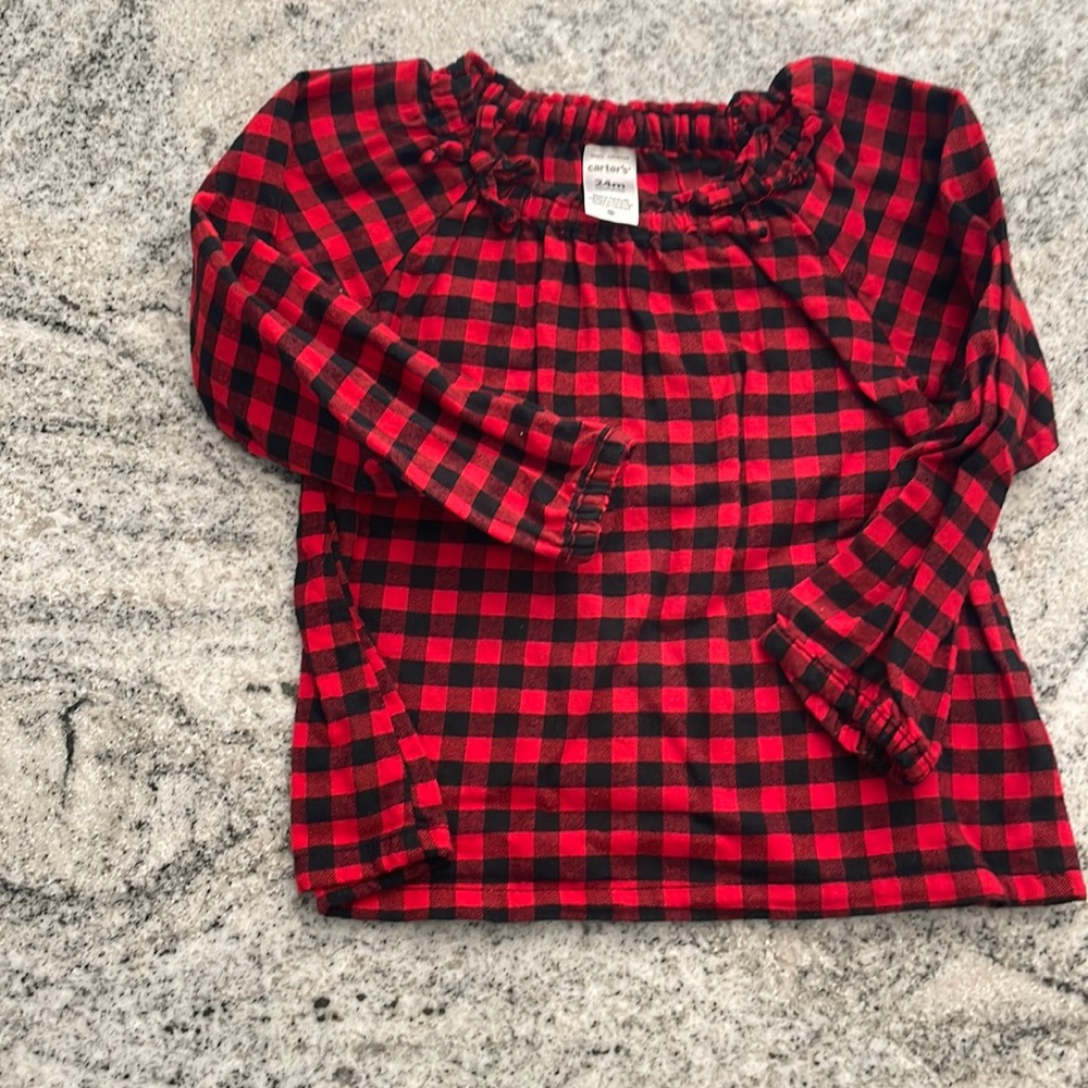Buffalo Plaid Long Sleeve Top l 24mo